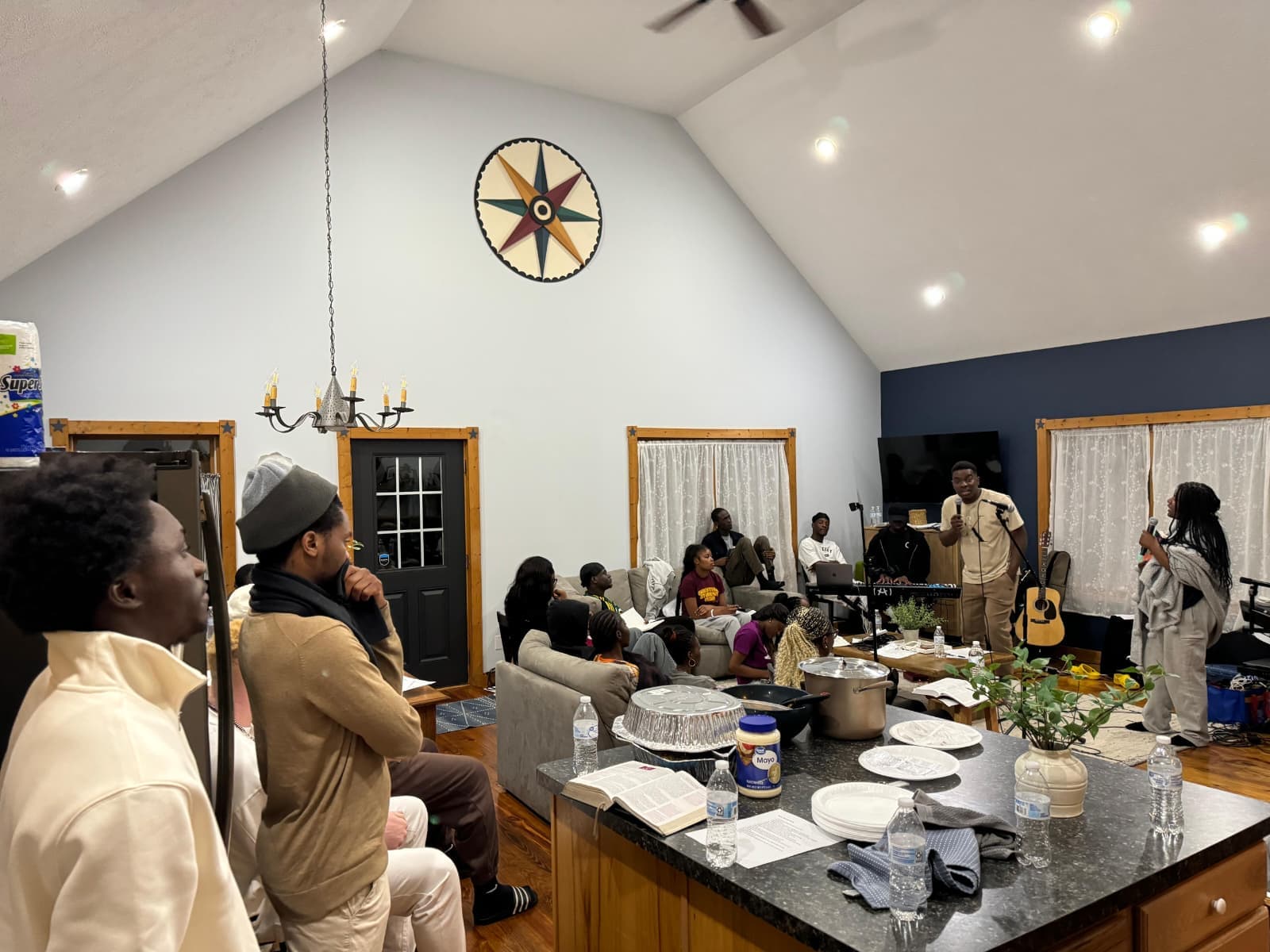 Participants gathered around the ministry vision